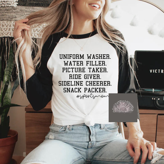 Uniform Washing Motherhood -  Adult Unisex Raglan T-Shirt