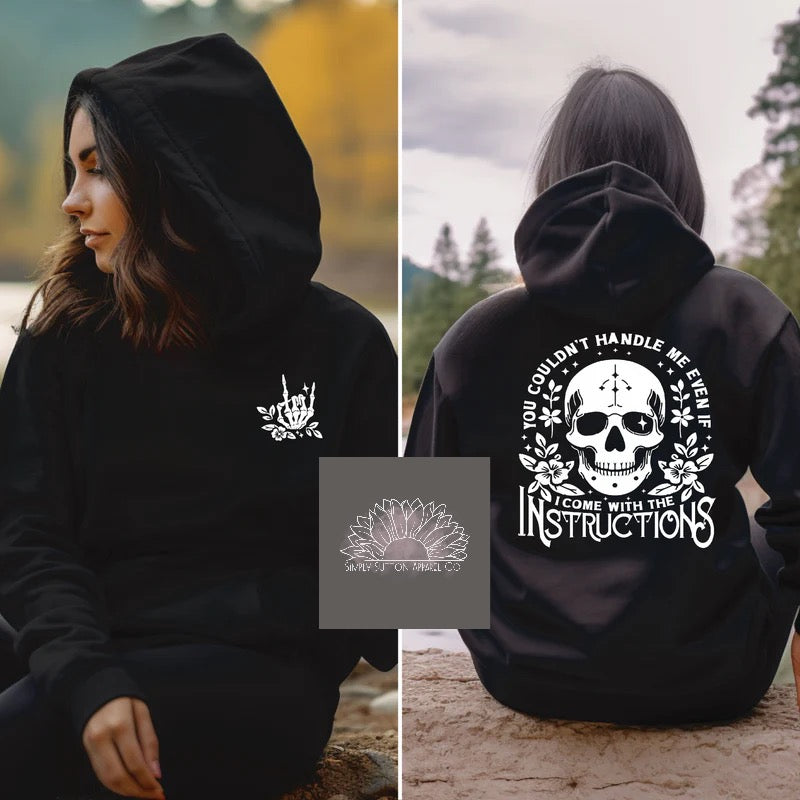 Cant handle me if I came with instructions - Adult Unisex Cozy Hoodie