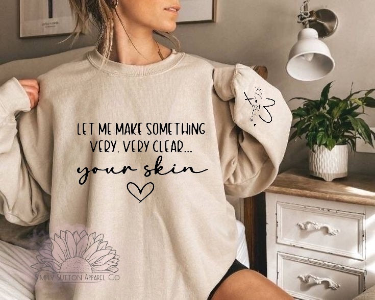 Make your skin clear- Adult Unisex Crewneck Sweatshirt