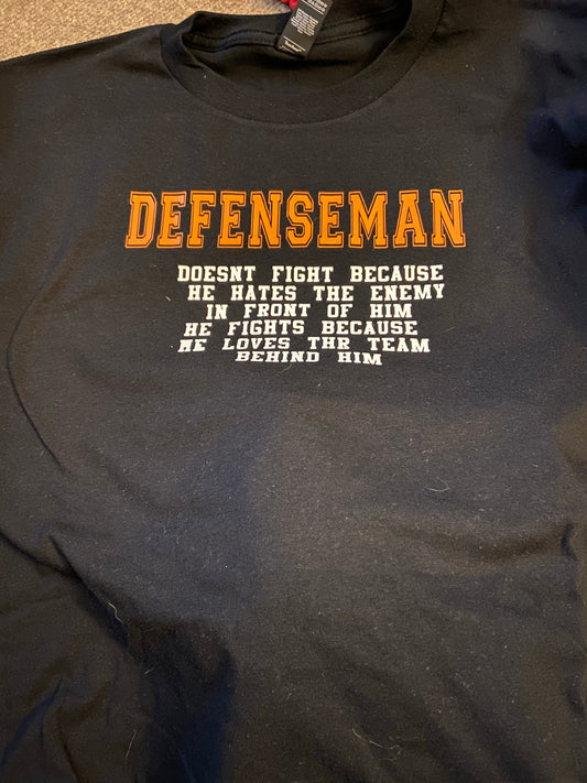 Defenseman Hockey | The Enforcer- Unisex Crewneck Adult T-shirt