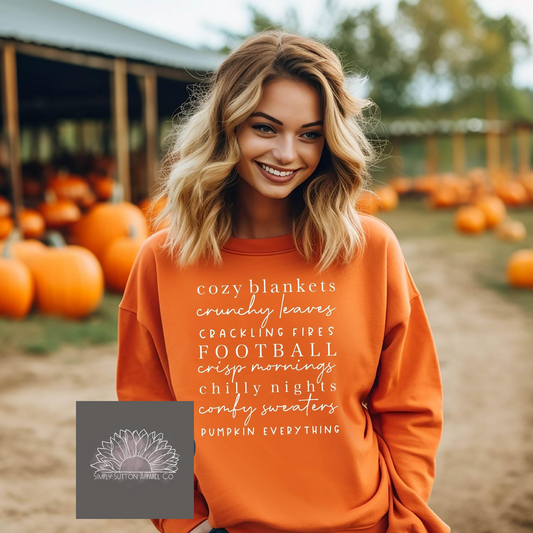 Cozy Fall Things |  Crewneck Unisex Sweatshirt