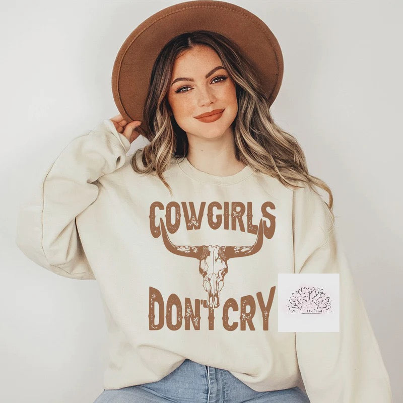 Cowgirls Dont Cry- Adult Unisex Crewneck Sweatshirt