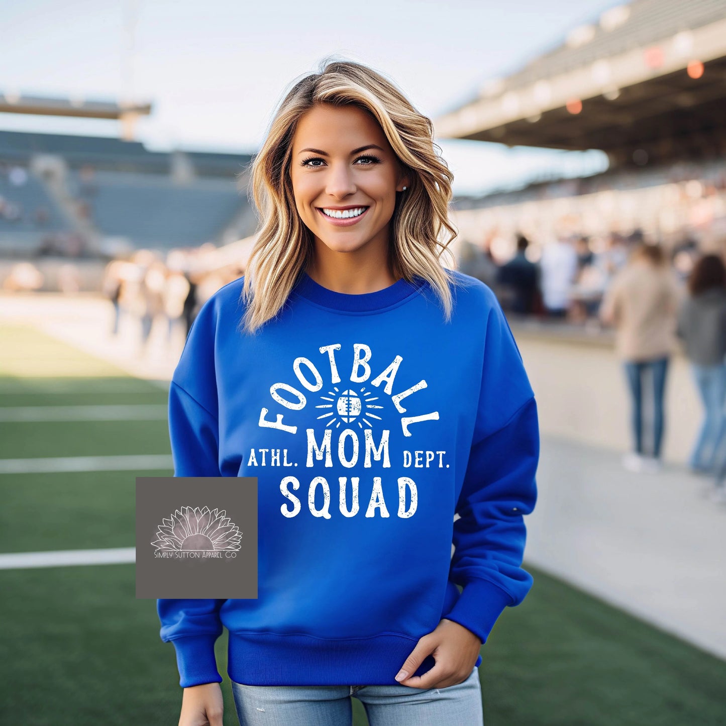 Football Mom Squad - Adult Crewneck Sweatshirt