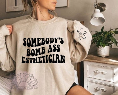 Bomb Ass Esthetician - Adult Unisex Crewneck Sweatshirt