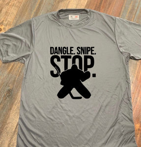 Dangle,Snipe,Stop Goalie- Unisex Crewneck T-shirt
