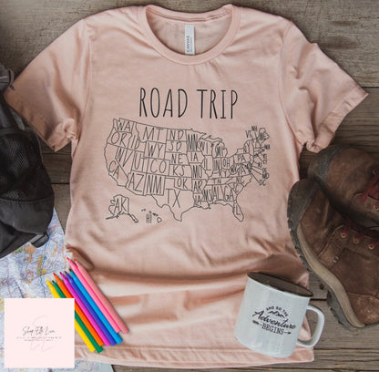 Road Trip - Youth Unisex Crewneck T-shirt (Markers Included)