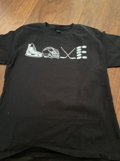 Hockey- LOVE- Unisex Crewneck T-shirt