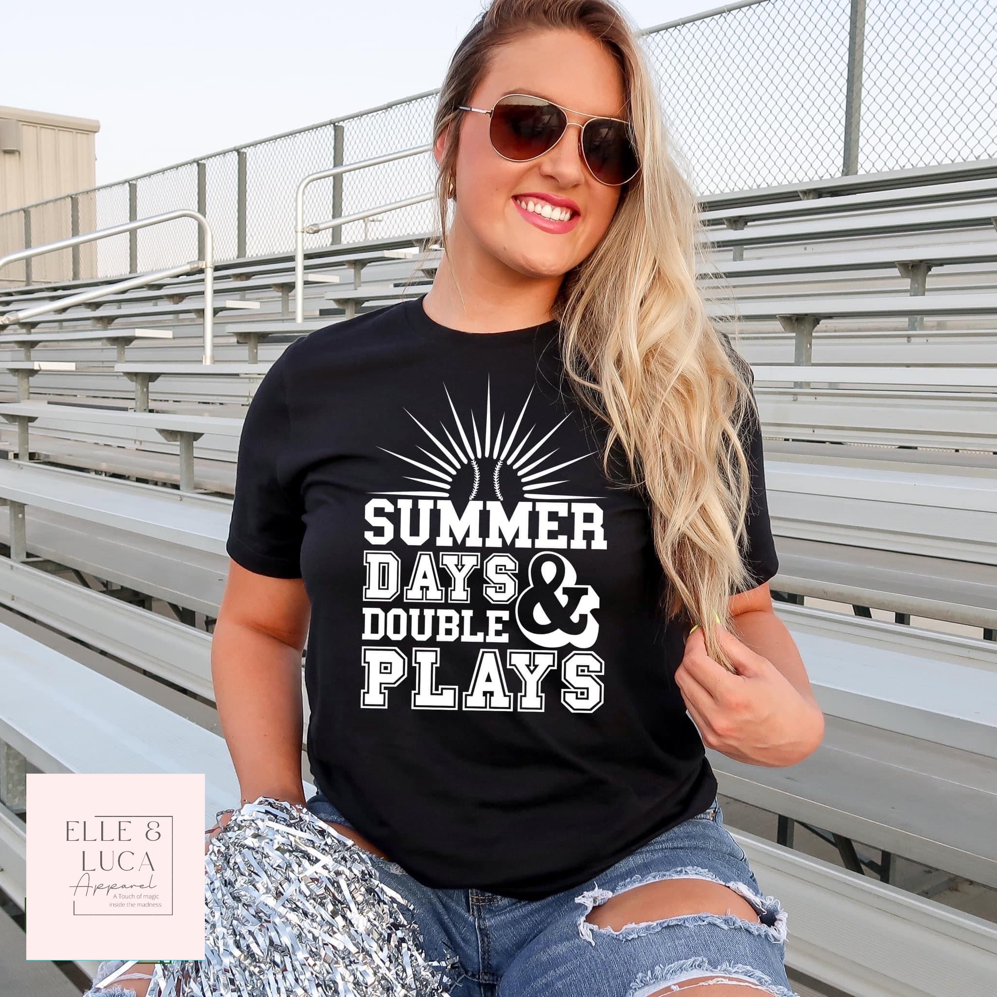 Summer Days Double Plays  - Adult Crewneck Unisex Adult T-Shirt