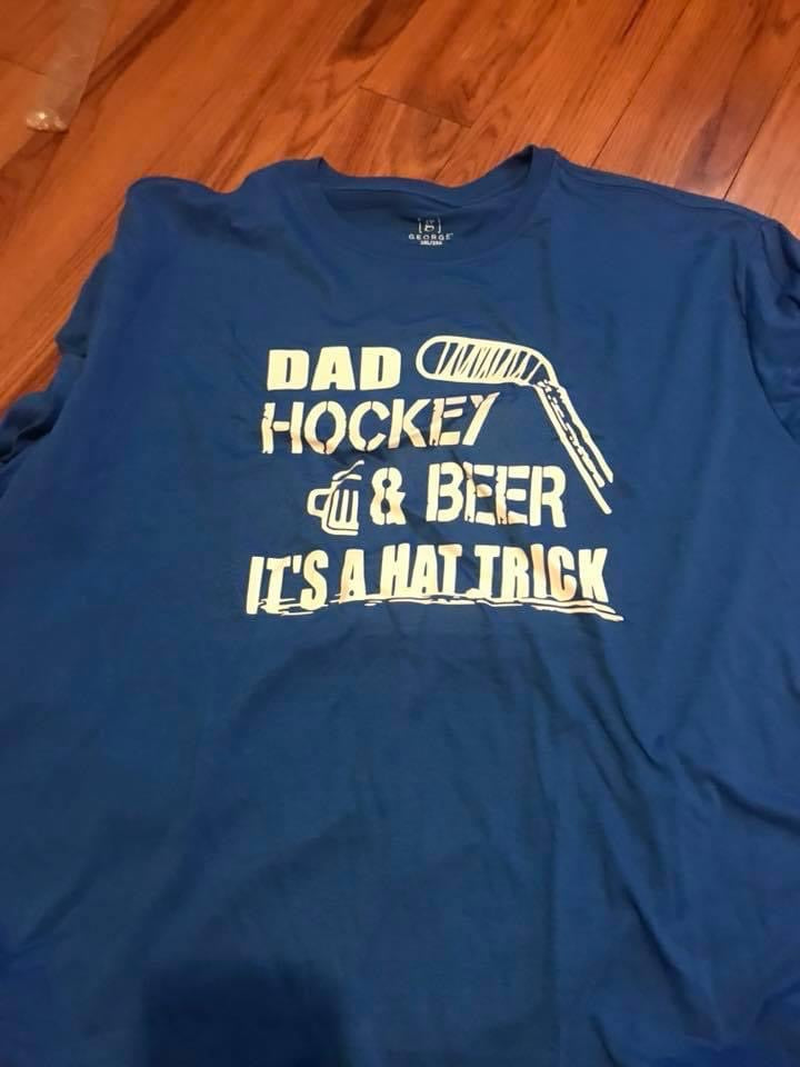 Hat trick Dad- Adult Unisex T-Shirt