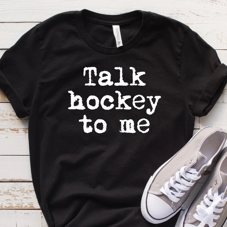 Talk Hockey to Me - Adult Crewneck Unisex T-Shirt