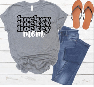Hockey Hockey Hockey Mom - Adult Unisex T-Shirt