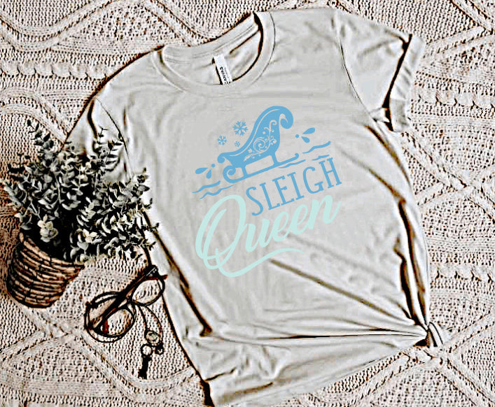 Sleigh Queen- Adult Unisex Crewneck T-Shirt