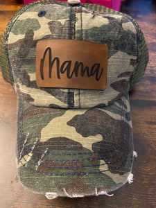 Mama Vintage Style Ponytail Trucker Hat