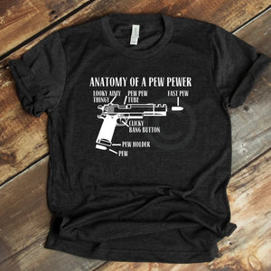 Anatomy of a Pew pewter- Crewneck Unisex Adult T-Shirt