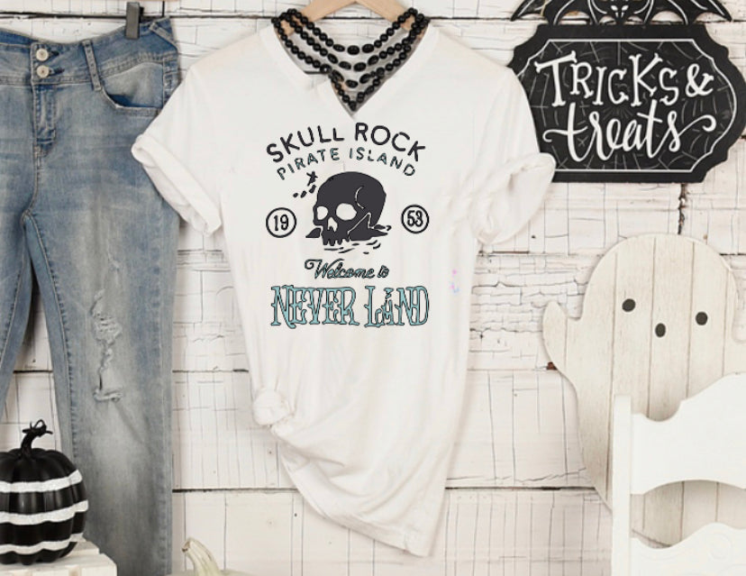 Skull Rock Neverland- Adult Unisex Crewneck T-shirt