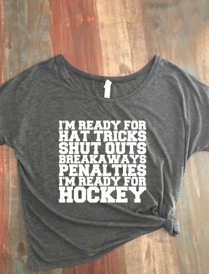 Hat Tricks, Shut Outs, Hockey- Adult Unisex Crewneck T-shirt