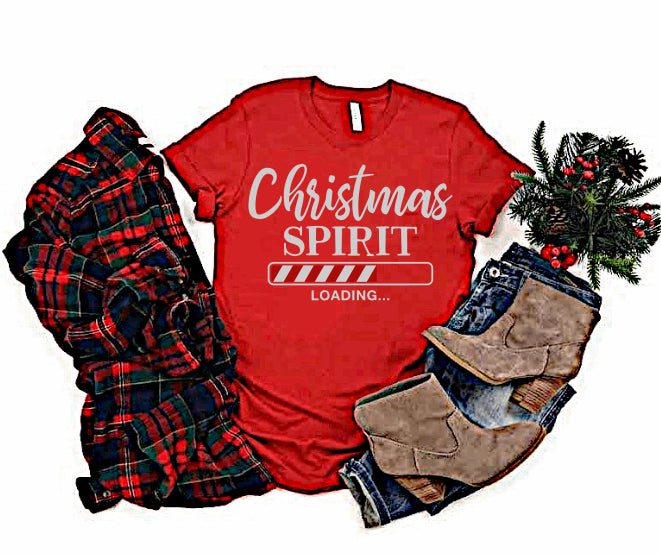 Christmas Spirit Loading- Adult Unisex Crewneck T-Shirt